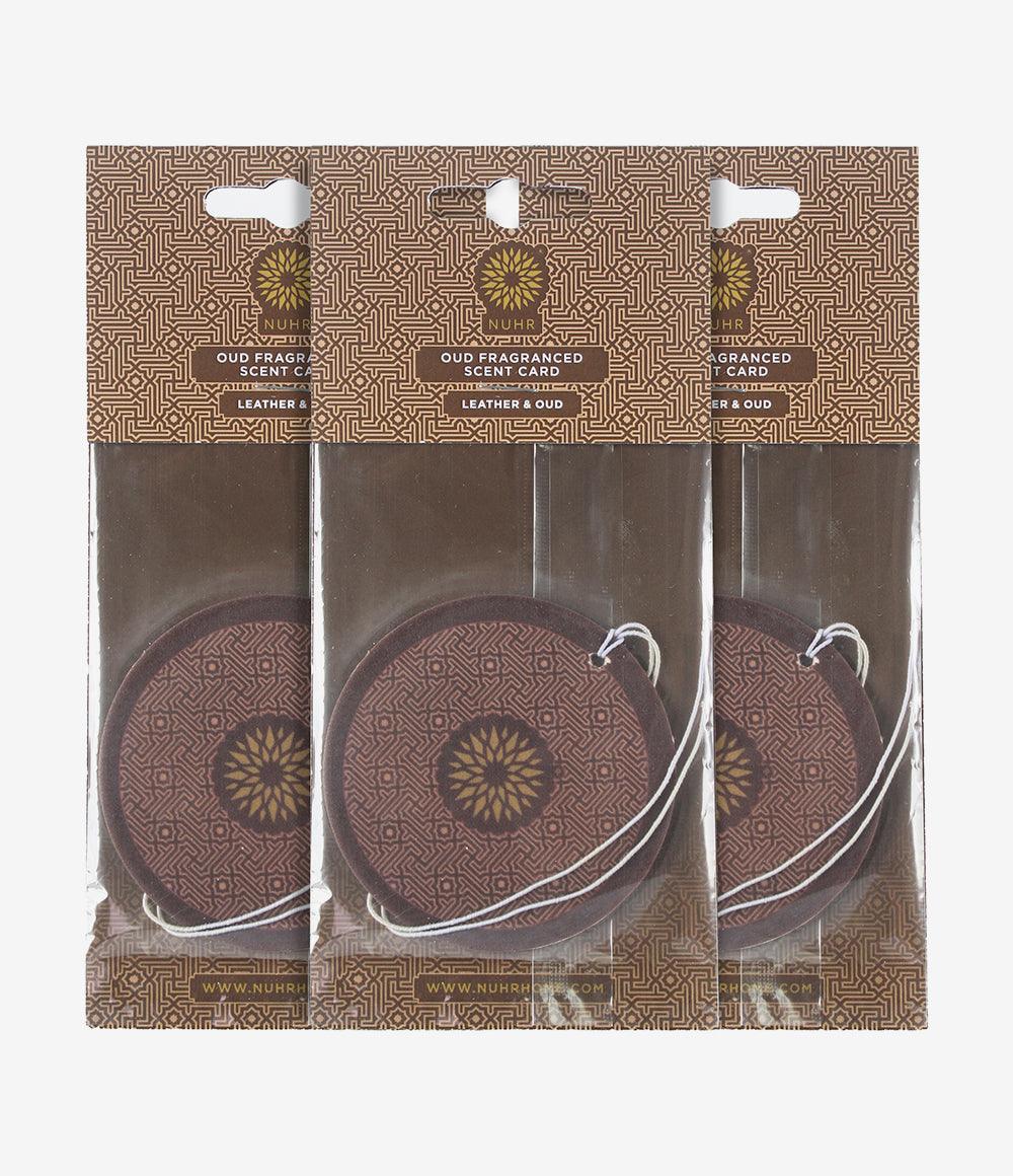 Oud Scent cards - (3 pack) Leather and Oud - Infinitycarts