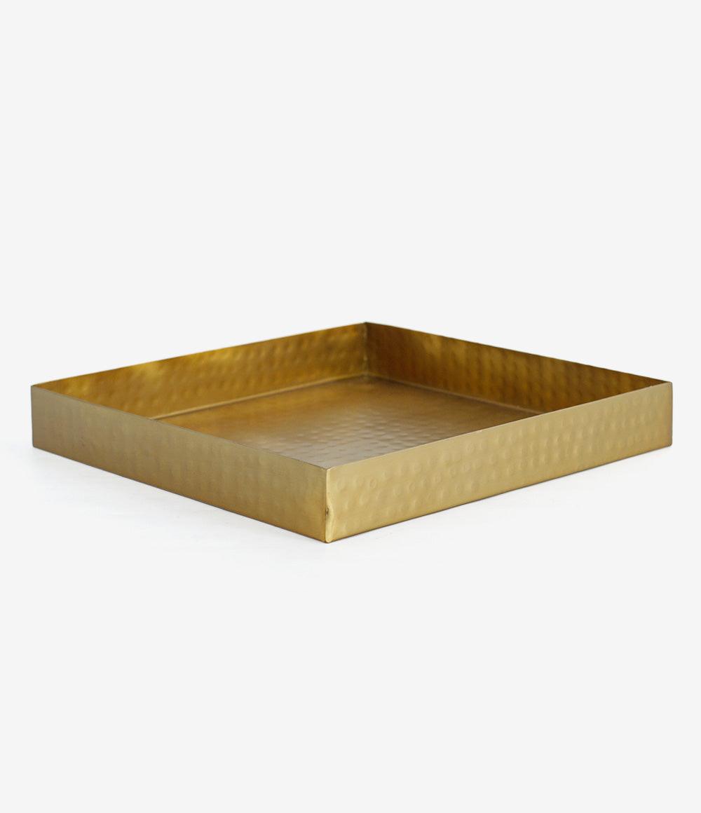 Square Gold Tray - Infinitycarts